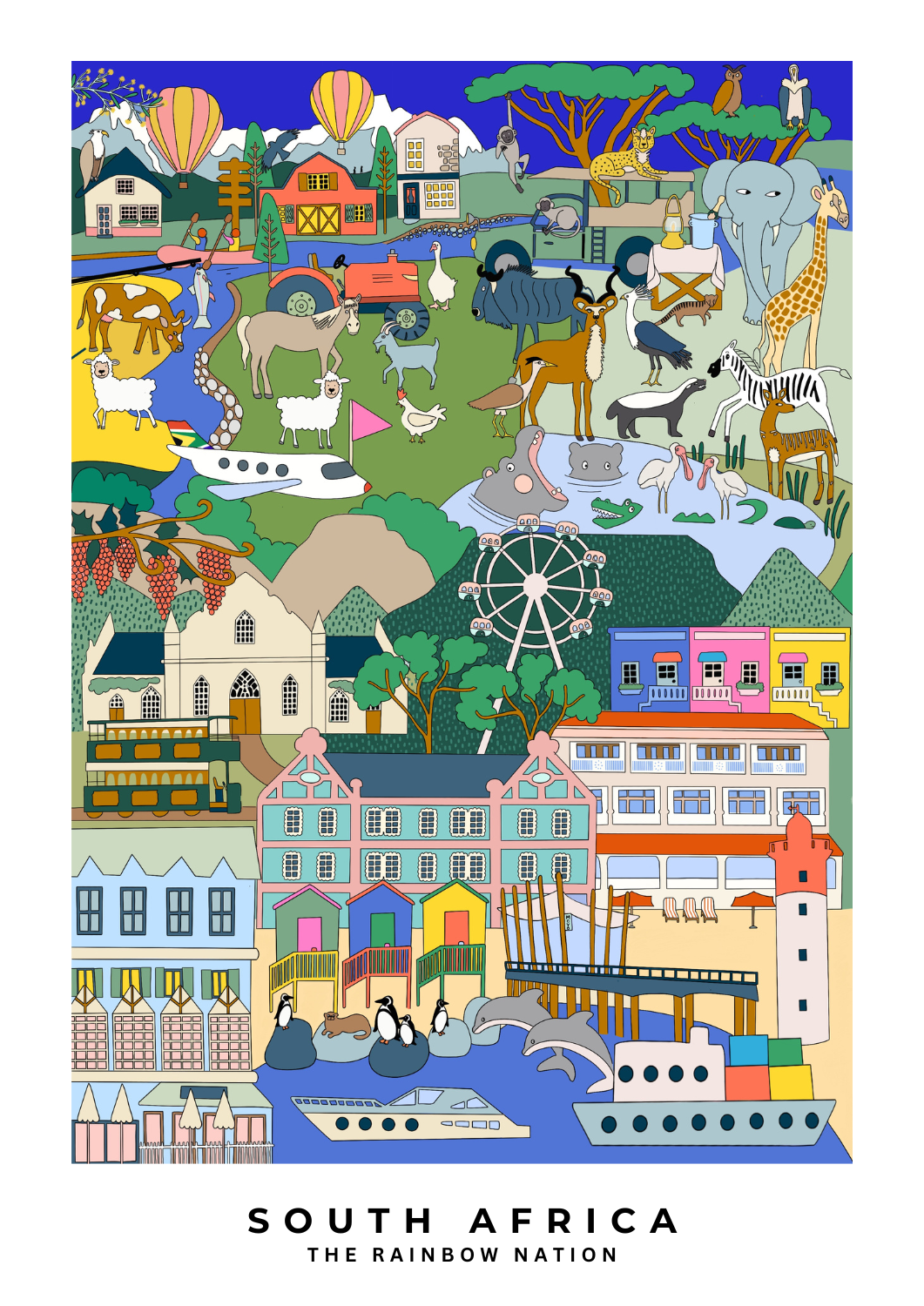 South Africa Print (A3 Unframed)