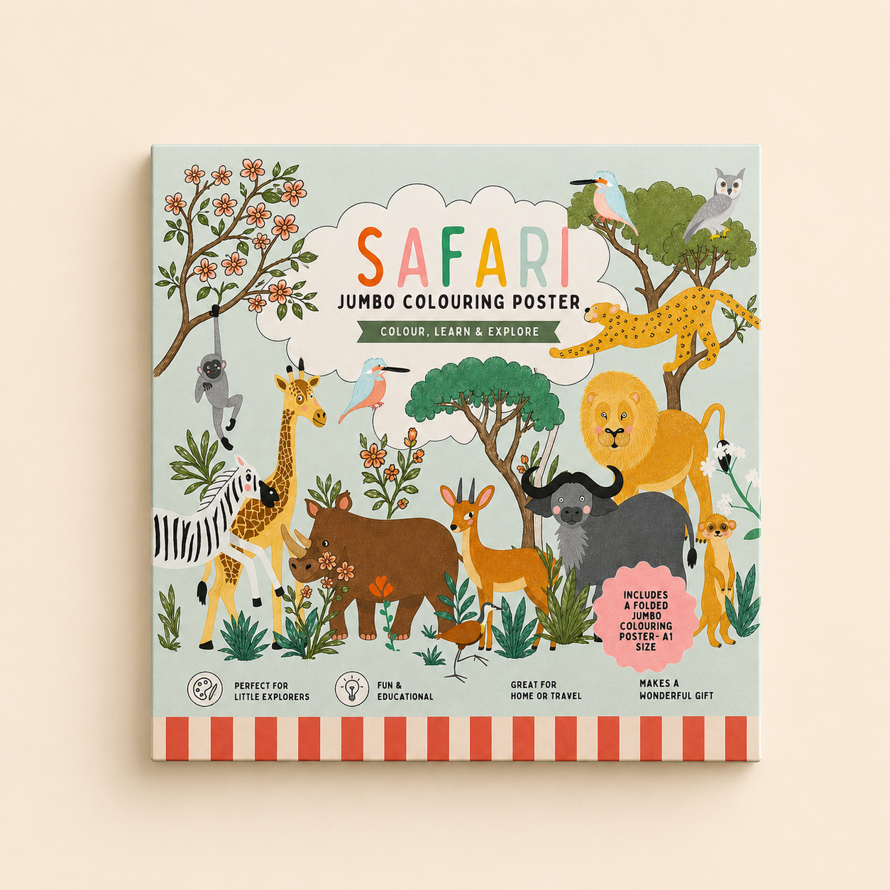 Jumbo Safari Colouring Poster