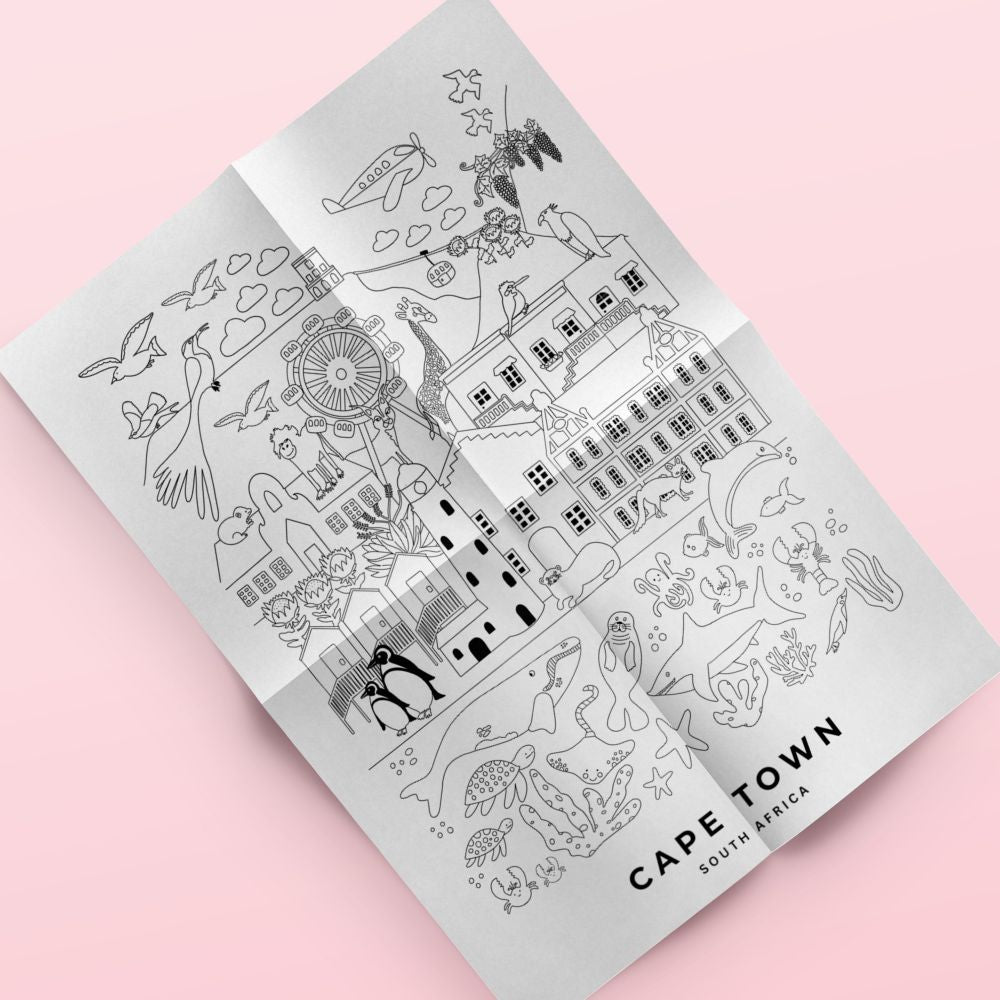 Cape Town Mighty Big Colouring Poster