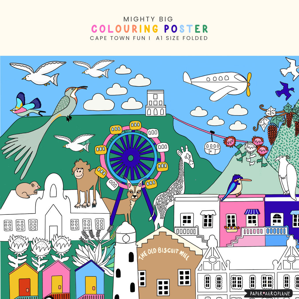 Cape Town Mighty Big Colouring Poster