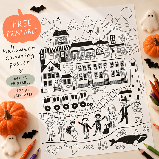 Halloween Colouring Poster – FREE Printable