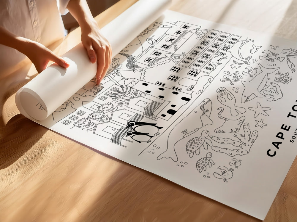 Cape Town Mighty Big Colouring Poster