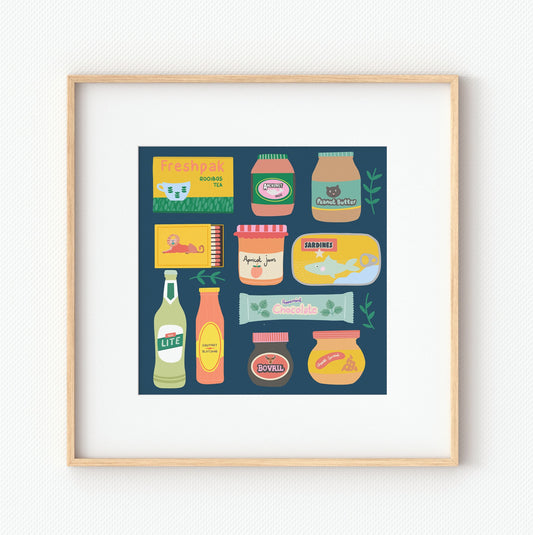 SA Essentials Print Unframed Navy (300x300mm)